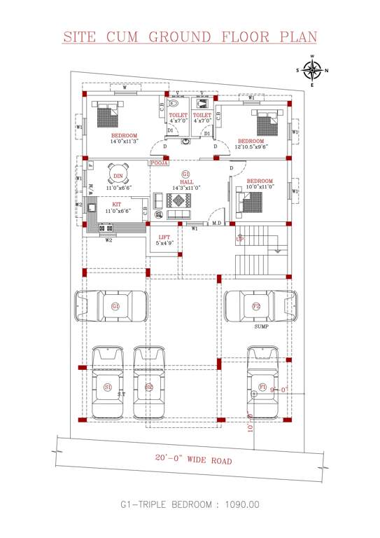  poongovil flats Poongovil Flats Cluster Plan for ground Floor