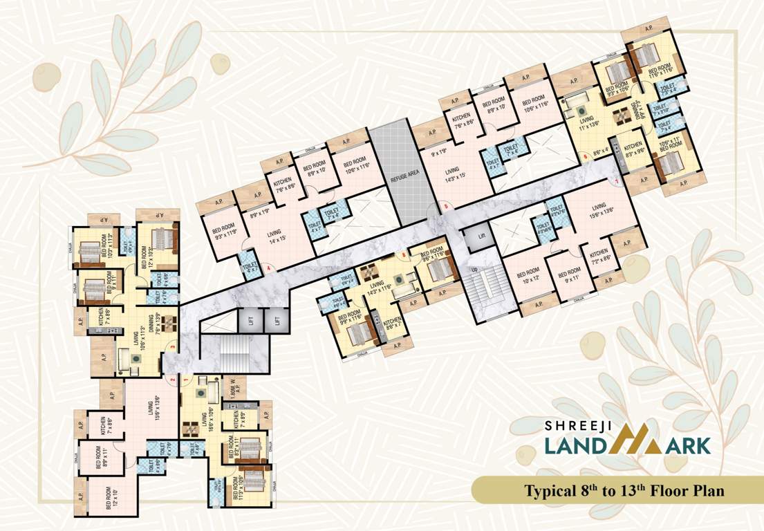  landmark phase i Shreeji Landmark Phase I A Wing Cluster Plan
