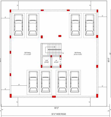  flats Dhurga Flats Stilt Cluster Plan