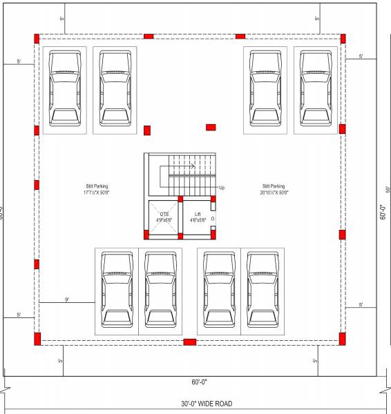  flats Dhurga Flats Stilt Cluster Plan