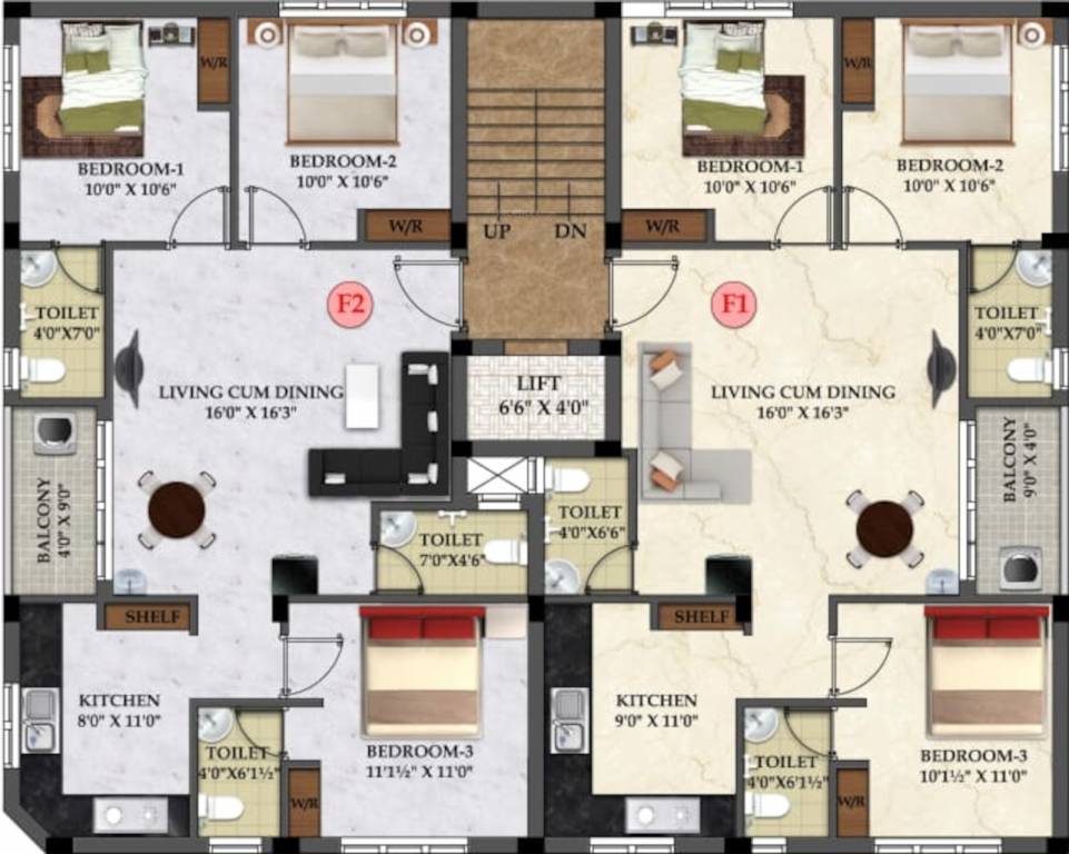  homes Mathi Homes Cluster Plan For 1st Floor