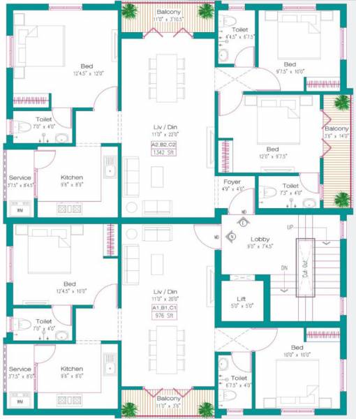  harshidha Block B Cluster Plan from 1st to 3rd Floor