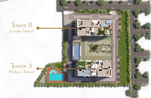  luxor Tower A Leisure Terrace And Tower B Welness Terrace  Cluster Plan