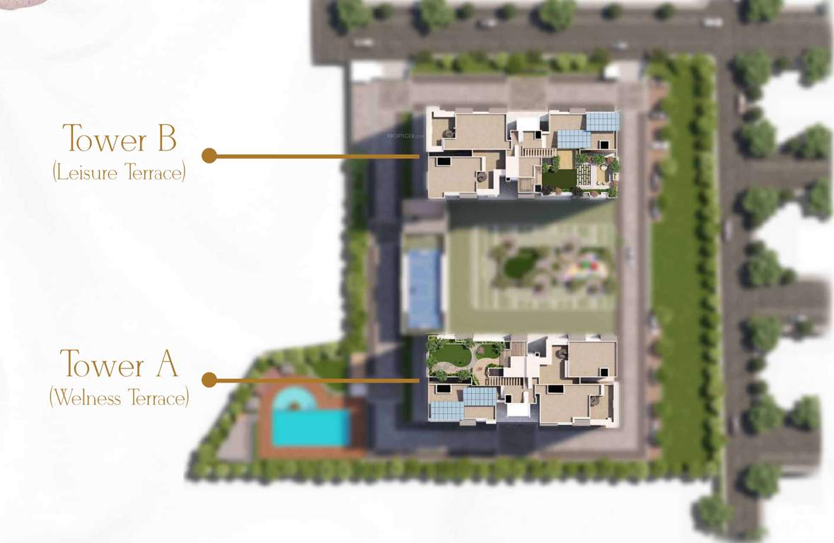  luxor Tower A Leisure Terrace And Tower B Welness Terrace  Cluster Plan