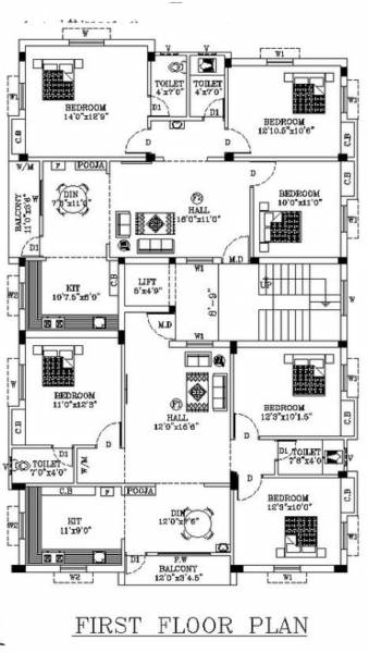  nivetha Nivetha Cluster Plan for 1st Floor