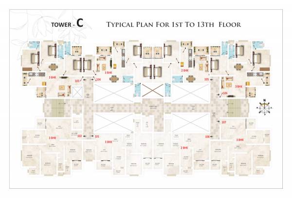  gloria Tower C Cluster Plan