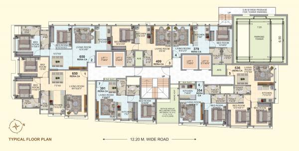  om-makarand-heights Cluster Plan