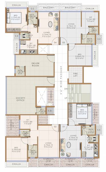  casa Casa Cluster Plan for 1st Floor