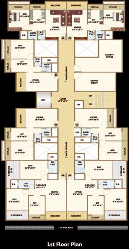  bhaveshwar-oasis Bhaveshwar Oasis Cluster Plan For 1st Floor