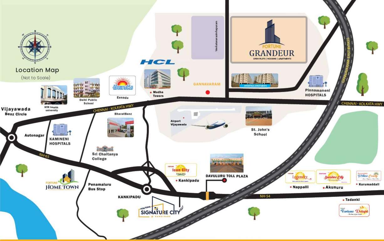  fortune grandeur gannavaram Location Plan