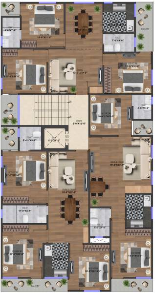  brajeswar-homes Brajeswar Homes Cluster Plan For Typical Floor Plan