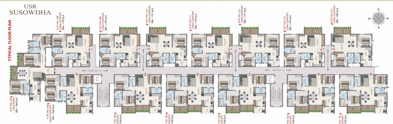  susowdha Susowdha Typical Floor Cluster Plan
