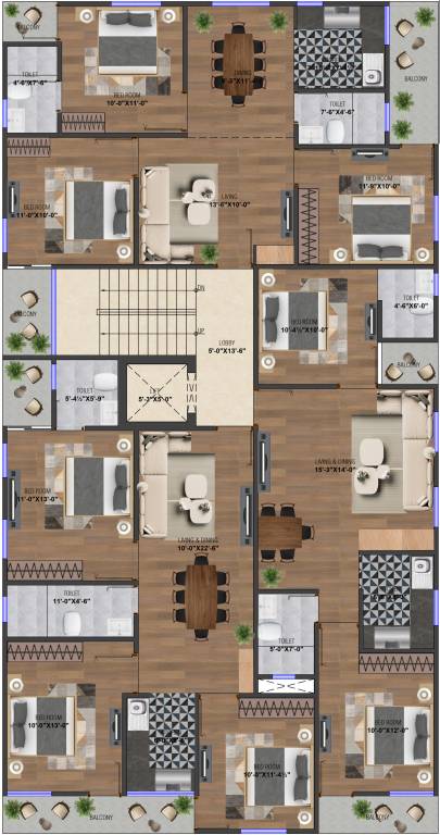  brajeswar homes 2 Brajeswar Homes 2 Typical Cluster Plan