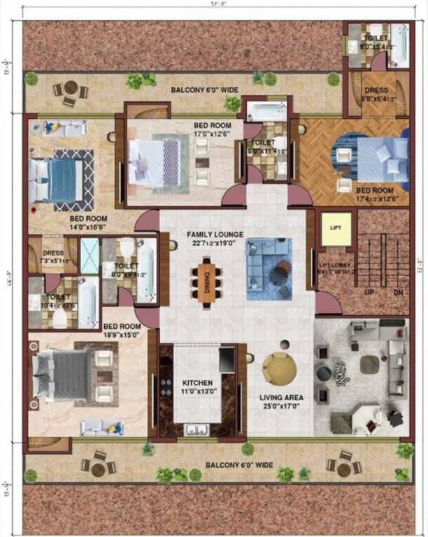  smart homes Dummy Tower Cluster Plan from 1st to 4th Floor