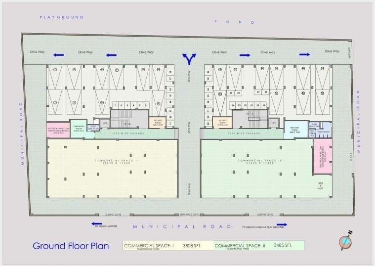  purbasha heights Block A & B Cluster Plan for ground Floor