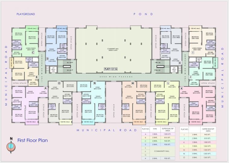  purbasha heights Block A Cluster Plan for 1st Floor