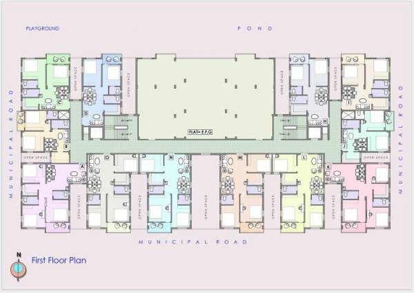  purbasha-heights Block B Cluster Plan for 1st Floor