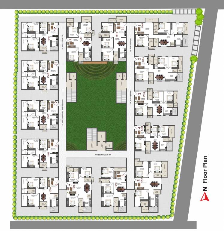  navya symphony Navya Symphony Cluster Plan for Typical Floor