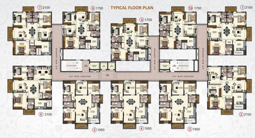  platinum-towers Aditya Platinum Cluster Plan from 1st to 22th Floor