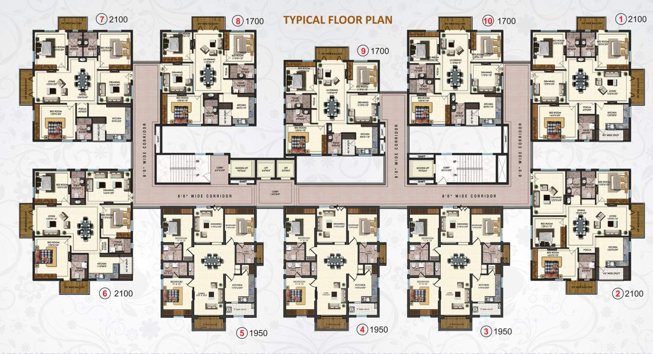  platinum towers Aditya Platinum Cluster Plan from 1st to 22th Floor