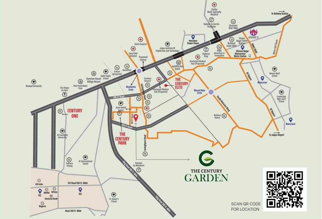  the century garden Location Plan
