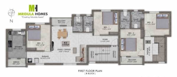  mirdula-sunshine Cluster Plan for 1st Floor