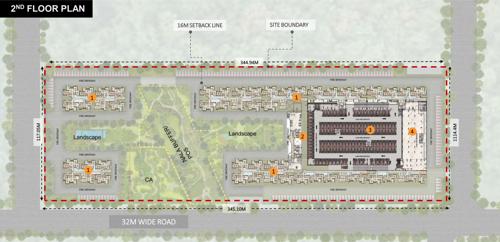  east-lalbag Tower 1,2,3,4 & 5 Cluster Plan for 1st Floor