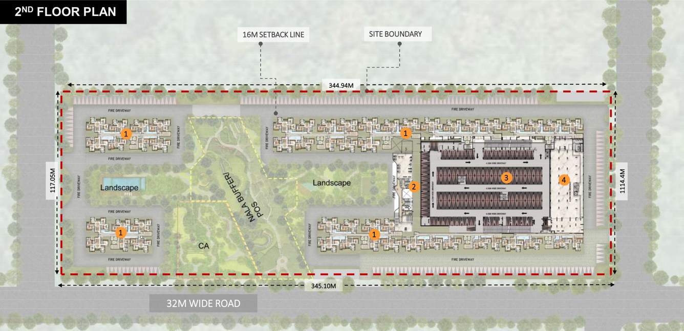  east lalbag Tower 1,2,3,4 & 5 Cluster Plan for 1st Floor