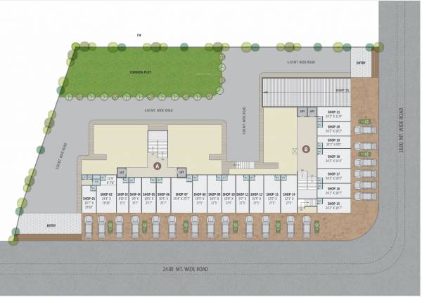  pushpam-heights Block A  And B Cluster Plan For Ground Floor