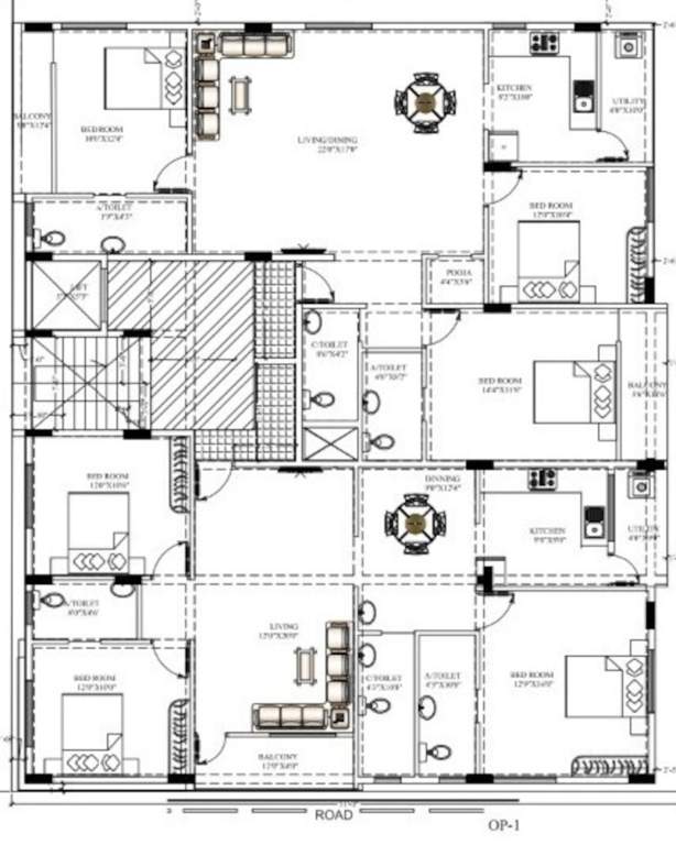  vasantha vallabha golden nest Vasantha Vallabha Golden Nest Cluster Plan from 1st to 5th Floor