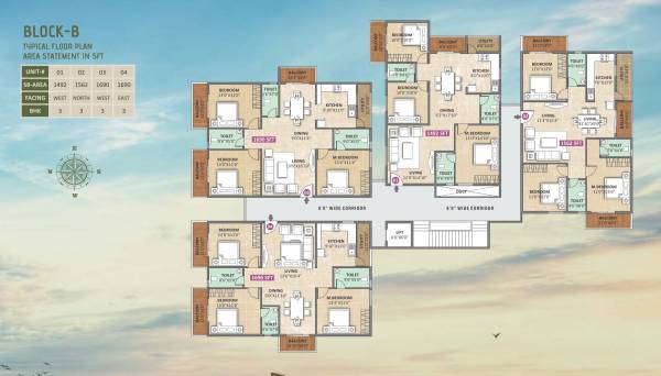  sai-amogha Block B Cluster Plan for typical Floor