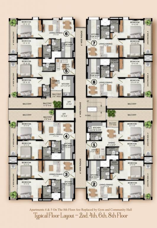  serenity heights Serenity Heights Cluster Plan for Typical Floor