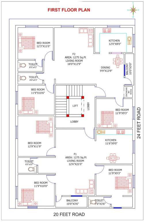  rose Rose First Floor Cluster Plan
