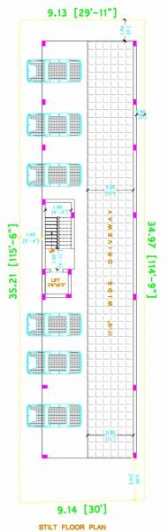  vishwa-flats Block - A, B Ground Cluster Plan