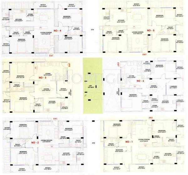 Images for Cluster Plan of AR Bhadra Apartments