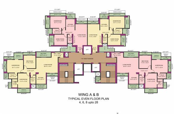  bhakti-park-b-wing B Wing Cluster Plan