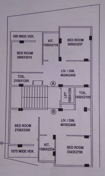  bari-apartment Bari Apartment Cluster Plan For Typical Floor Plan