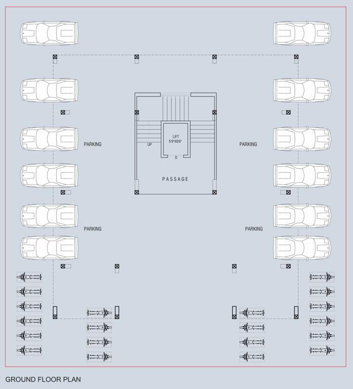  heights Zeenat Heights Cluster Plan for ground Floor