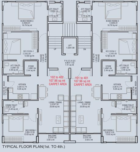 Zeenat Heights Cluster Plan from 1st to 4th Floor heights Zeenat Heights Cluster Plan from 1st to 4th Floor