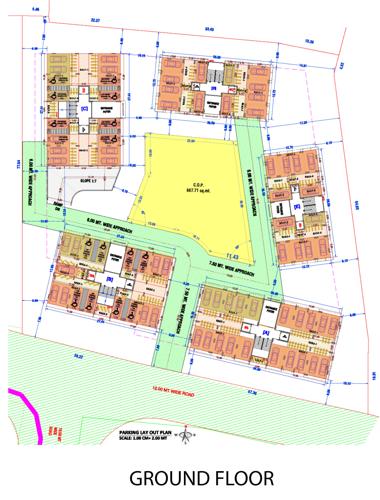 Block A, Block B, Block C, Block D Cluster Plan for ground Floor tulip-residency Block A, Block B, Block C, Block D Cluster Plan for ground Floor