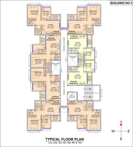  gokul-heights Gokul Heights Cluster Plan from 1st to 7th Floor