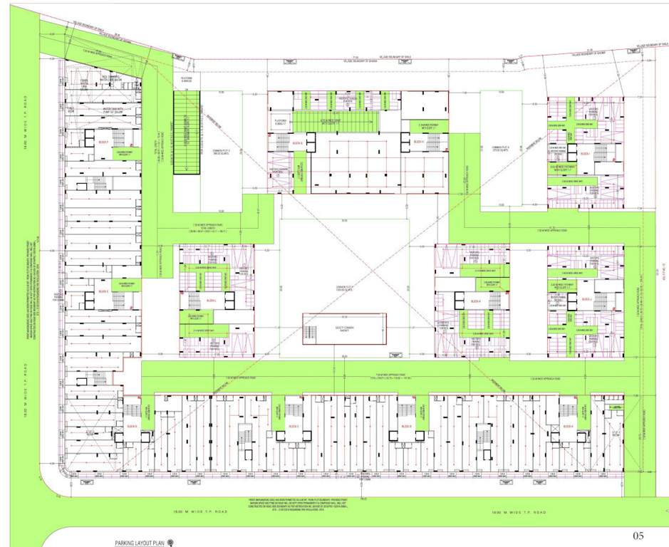  gradient Block A, Block B, Block C, Block D, Block E, Block F, Block G, Block H, Block I, Block J, Block K, Block L Parking Cluster Plan