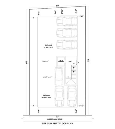  serene-block-1 Hitech Serene Block 1 Stilt Cluster Plan