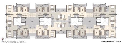  shree-vitthal-towers Shree Vitthal Towers Building C and D Cluster Plan