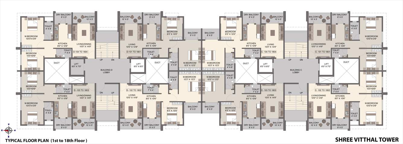  shree vitthal towers Shree Vitthal Towers Building C and D Cluster Plan