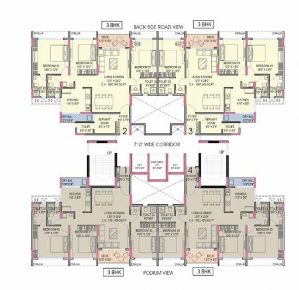  palm-amore E-Wing Cluster Plan