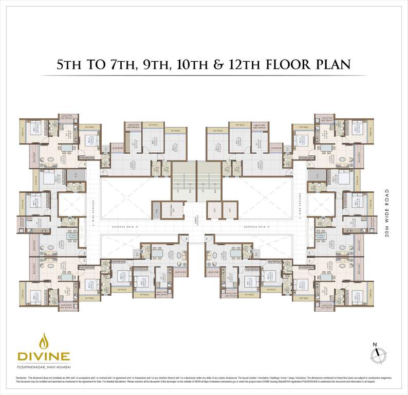 divine Divine Cluster Plan from 5th to 12th Floor