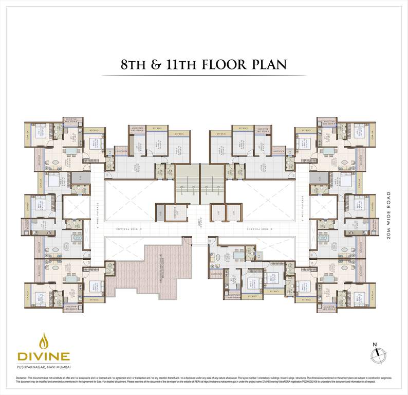divine Divine Cluster Plan from 8th to 11th Floor