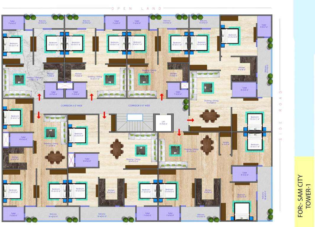 city Tower 1 Cluster Plan