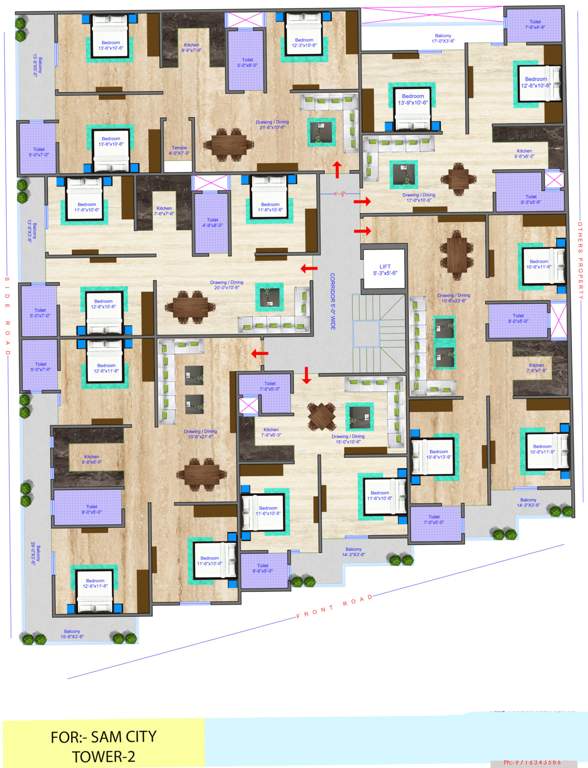 city Tower 2 Cluster Plan